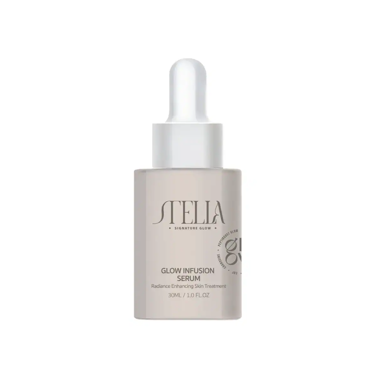 סרום לפנים Glow Infusion למראה עור קורן וזוהר מבית STELLA, בקבוק 30 מ"ל